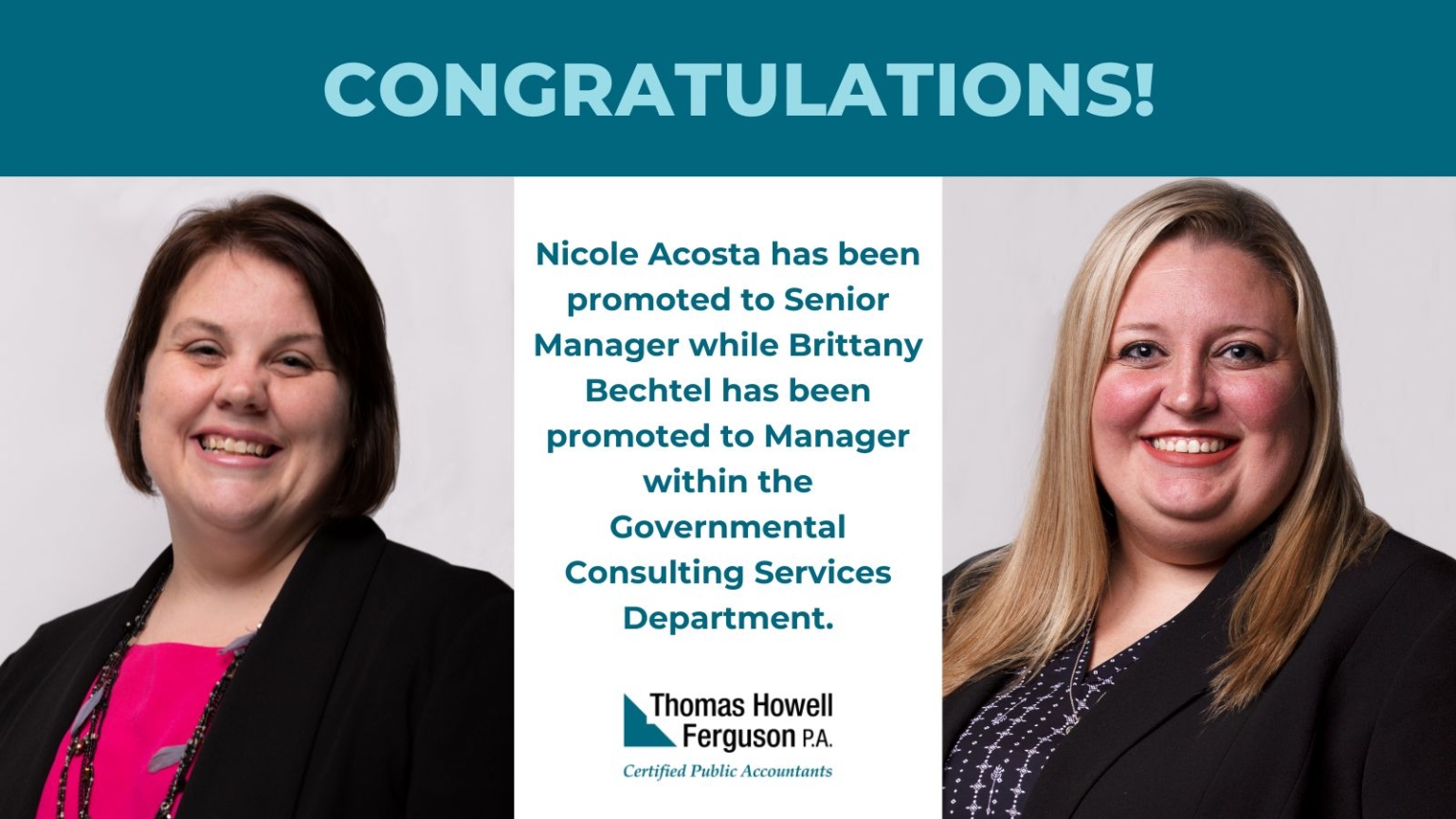 Thomas Howell Ferguson P A CPAs Promotes Nicole Acosta To Senior 